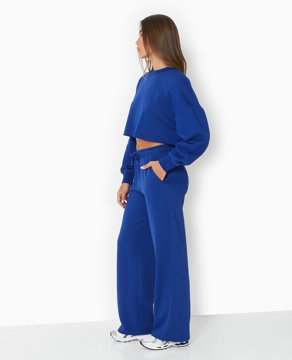 pimkie Pantalon de jogging large en molleton - Bleu marine
