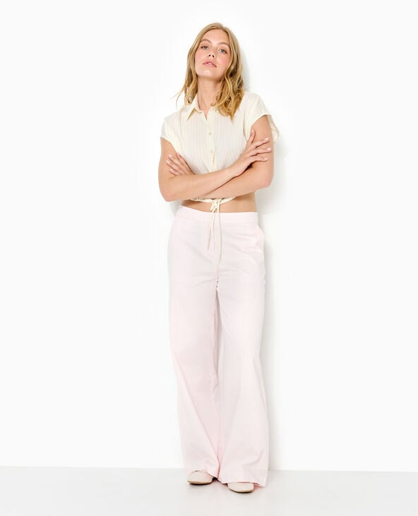 Pimkie Pantalon Droit City Taille Standard - Rose Clair