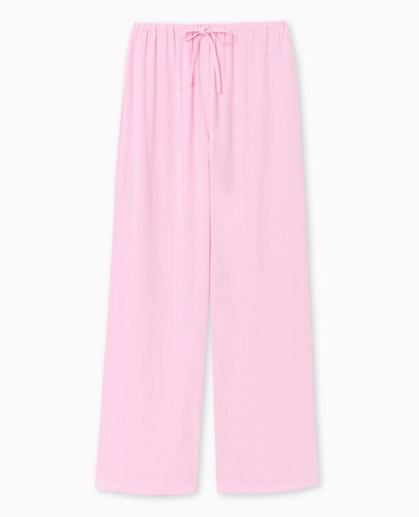 Pimkie Pantalon Large Et Droit Avec Taille élastiquée - Rose