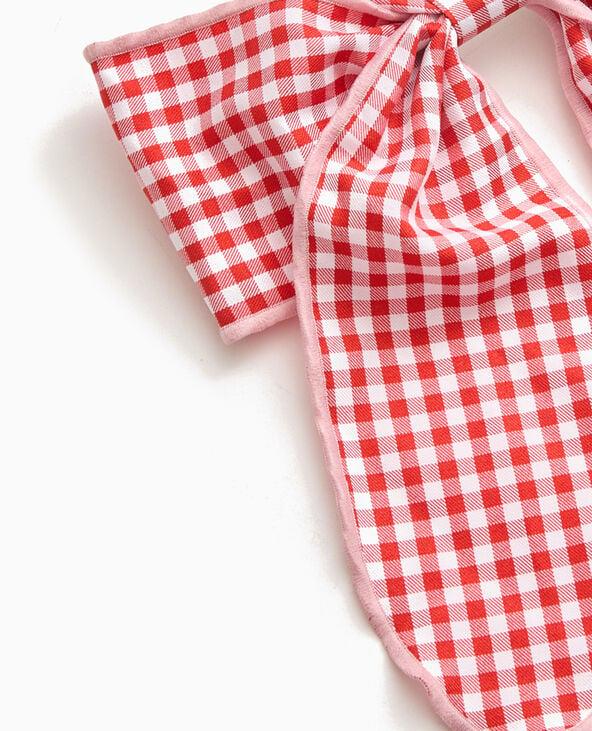 Pimkie Barrette Avec Grand Nœud Vichy - Rouge
