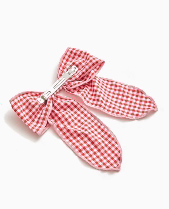 Pimkie Barrette Avec Grand Nœud Vichy - Rouge