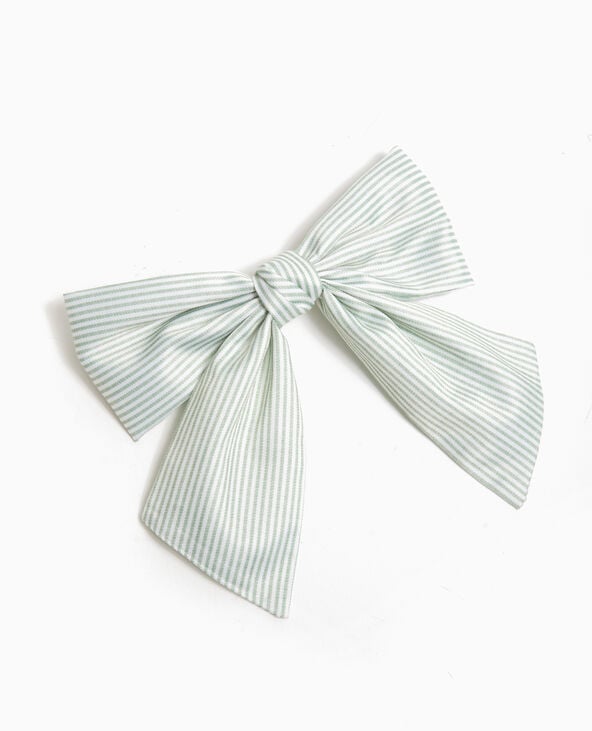 pimkie Barrette avec nœud rayé - Vert clair