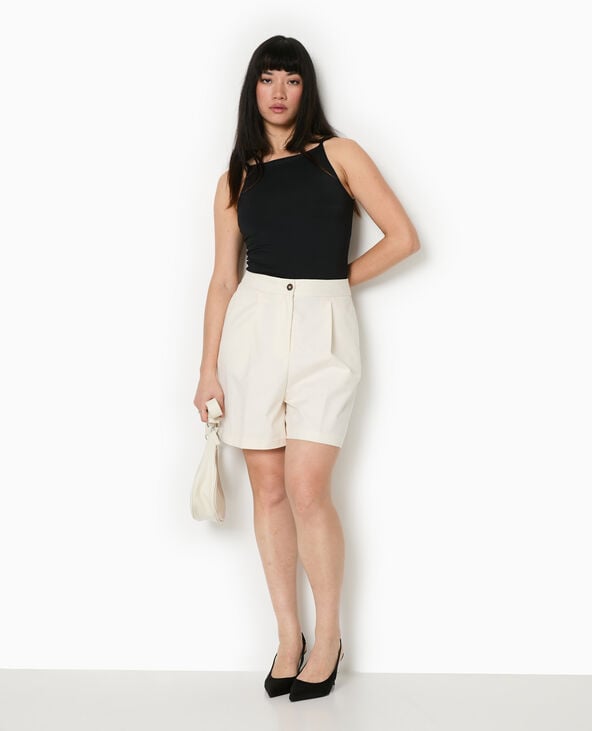 pimkie Bermuda city avec pinces - Blanc