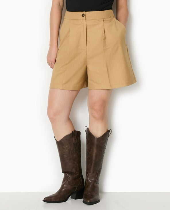 Pimkie Bermuda City Avec Pinces - Camel