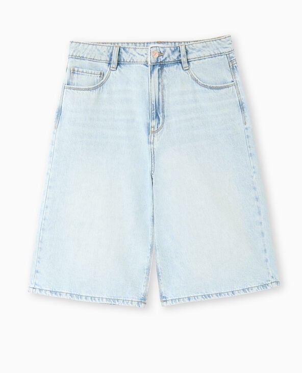 Pimkie Bermuda Large En Jean - Bleu Clair