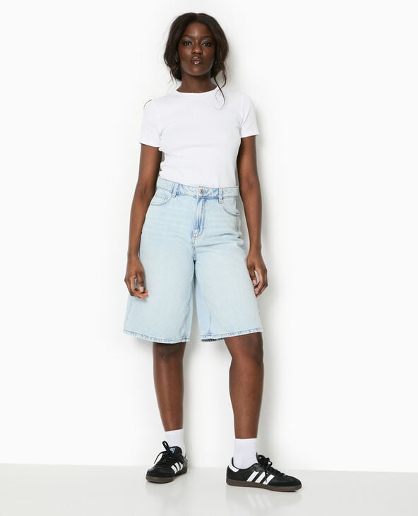 pimkie Bermuda large en jean - Bleu clair