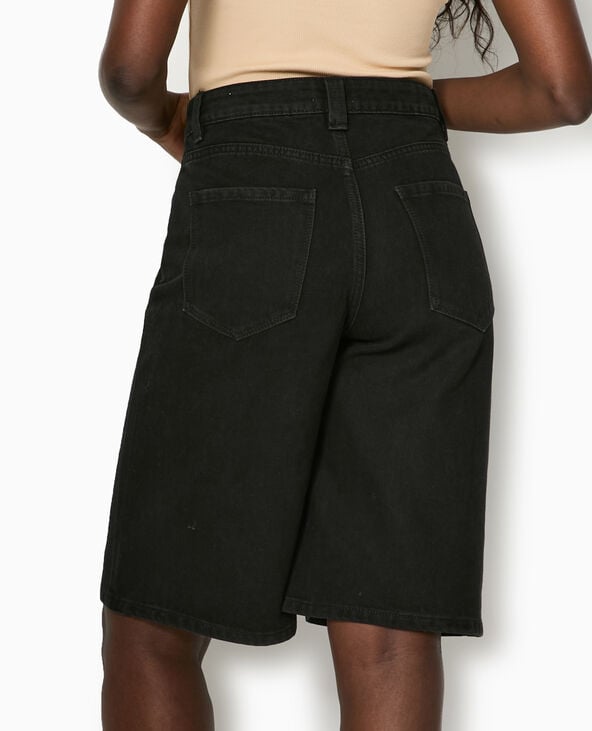 Pimkie Bermuda Large En Jean - Noir