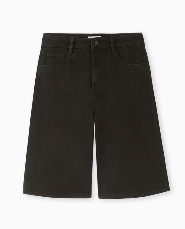 Pimkie Bermuda Large En Jean - Noir