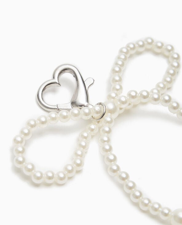 Pimkie Bijou De Sac Avec Nœud En Perles - Blanc