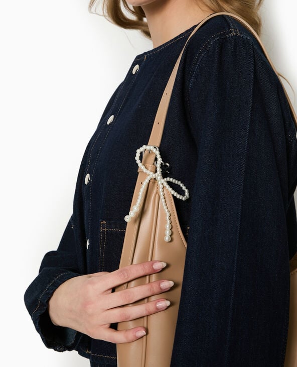 pimkie Bijou de sac avec nœud en perles - Blanc