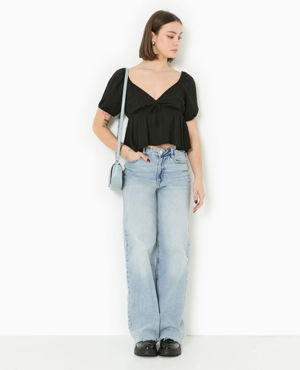 pimkie Blouse encolure V avec nœud - Noir