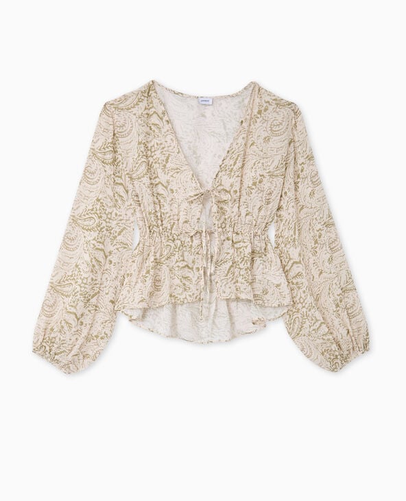 Pimkie Blouse Manches Longues Motif Cachemire - Vert