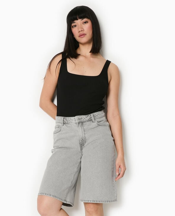 Pimkie Body Débardeur En Maille Côtelée - Noir