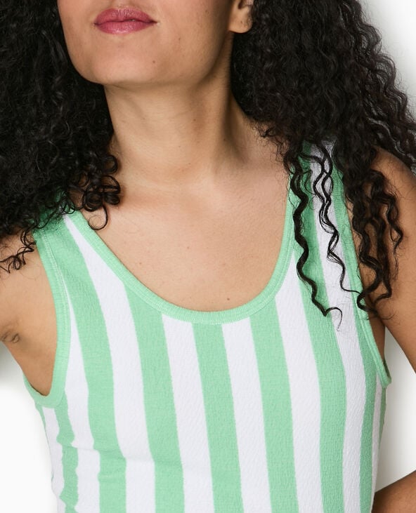 Pimkie Body Maille Reliefée Rayé - Vert Clair