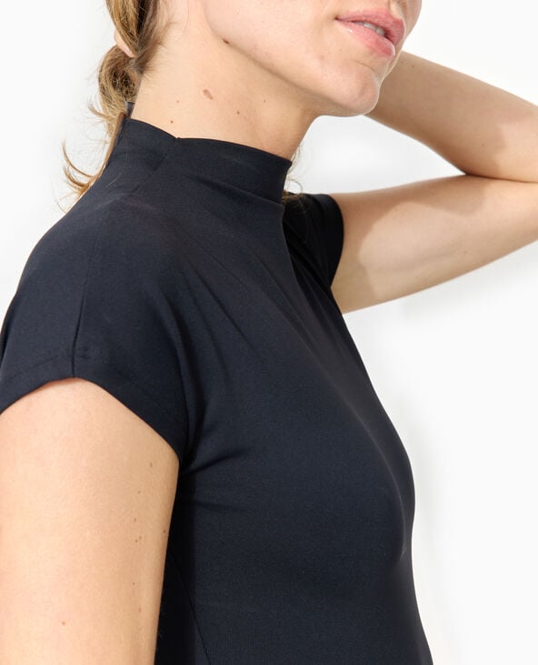 Pimkie Body Manches Courtes Col Montant - Noir
