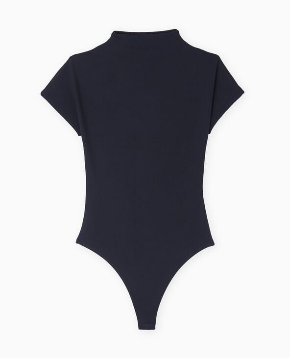 Pimkie Body Manches Courtes Col Montant - Noir