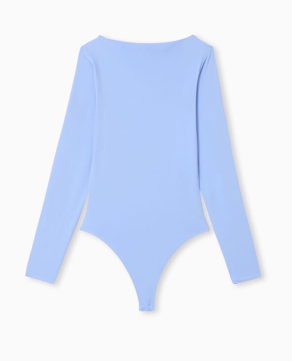 Pimkie Body Manches Longues Encolure Bateau - Bleu