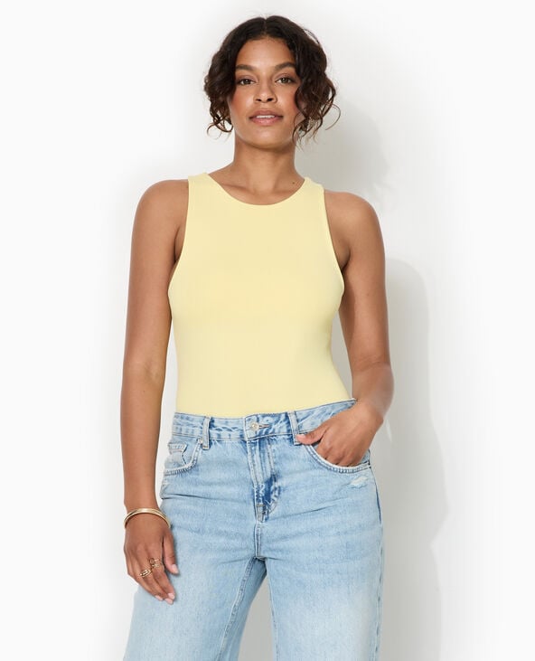 Pimkie Body Sans Manches - Jaune Pâle