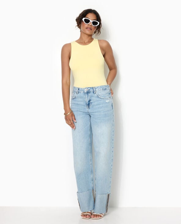 pimkie Body sans manches - Jaune pâle