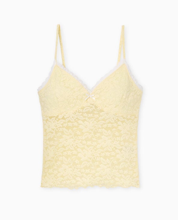 Pimkie Caraco En Dentelle - Jaune