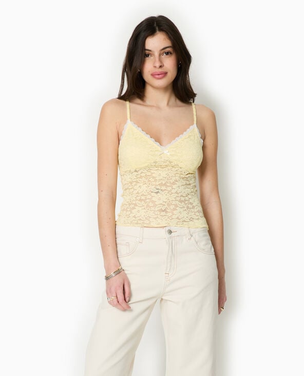Pimkie Caraco En Dentelle - Jaune