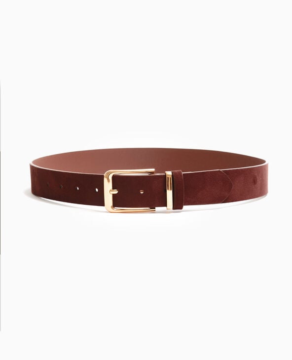 Pimkie Ceinture Aspect Suédine - Marron