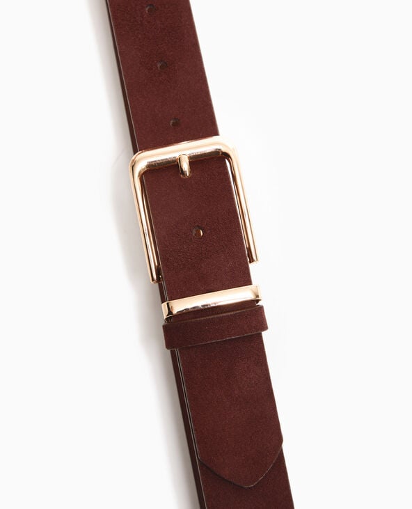 Pimkie Ceinture Aspect Suédine - Marron