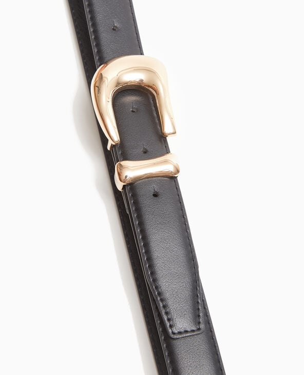 Pimkie Ceinture Avec Boucle Dorée - Noir