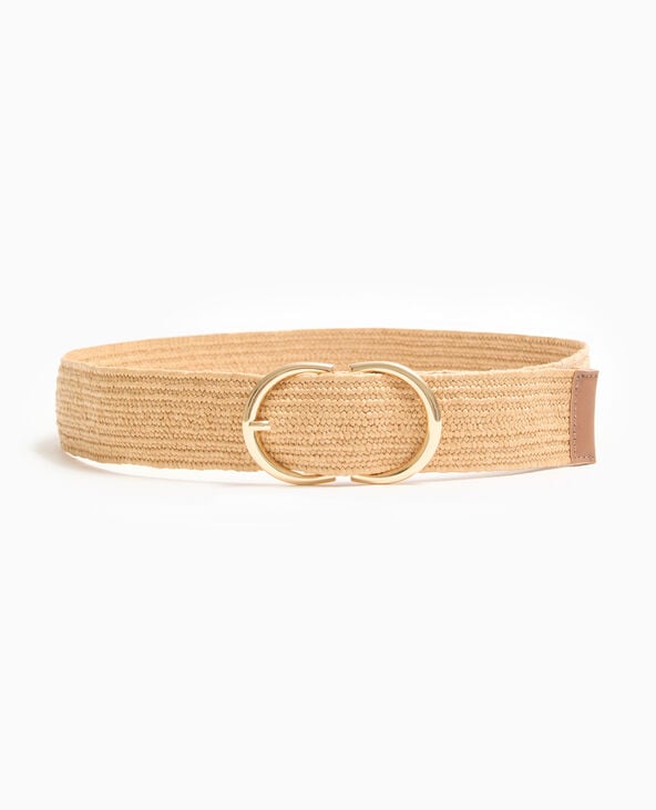Pimkie Ceinture élastiquée En Raphia - Beige
