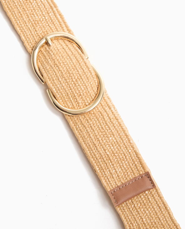 Pimkie Ceinture élastiquée En Raphia - Beige