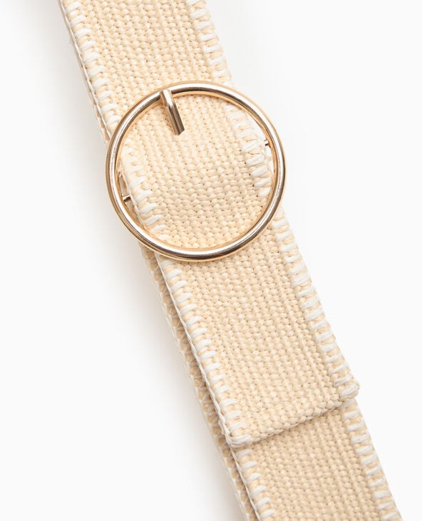 Pimkie Ceinture En Raphia élastiqué - Écru