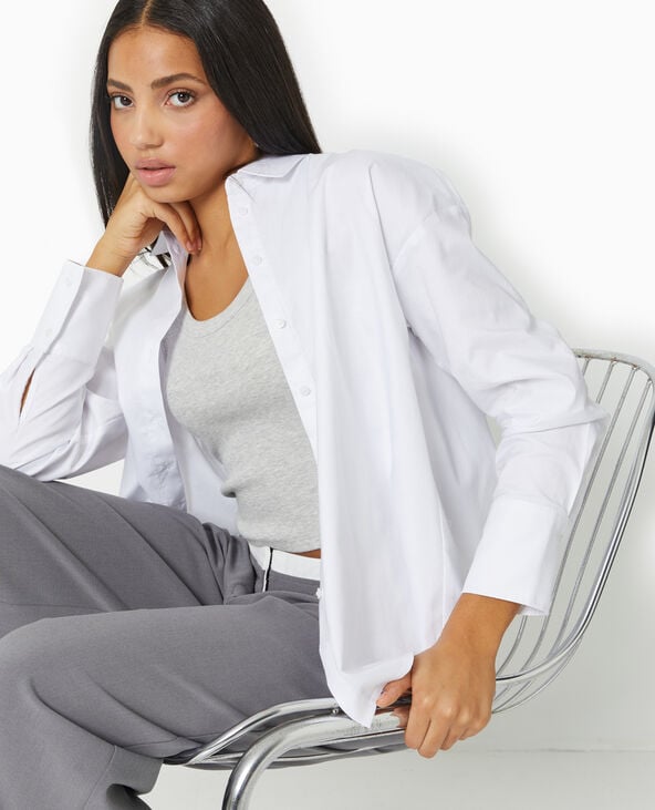 Pimkie Chemise Ample Et Droite - Blanc