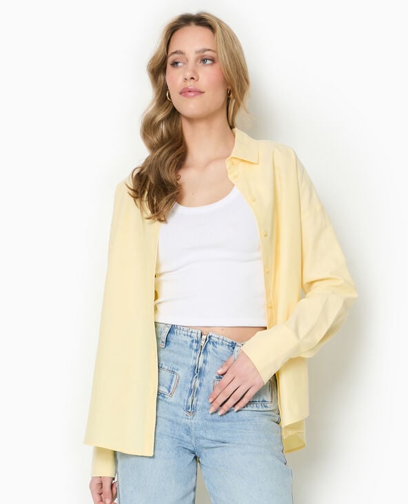 Pimkie Chemise Ample Et Droite - Jaune Pâle