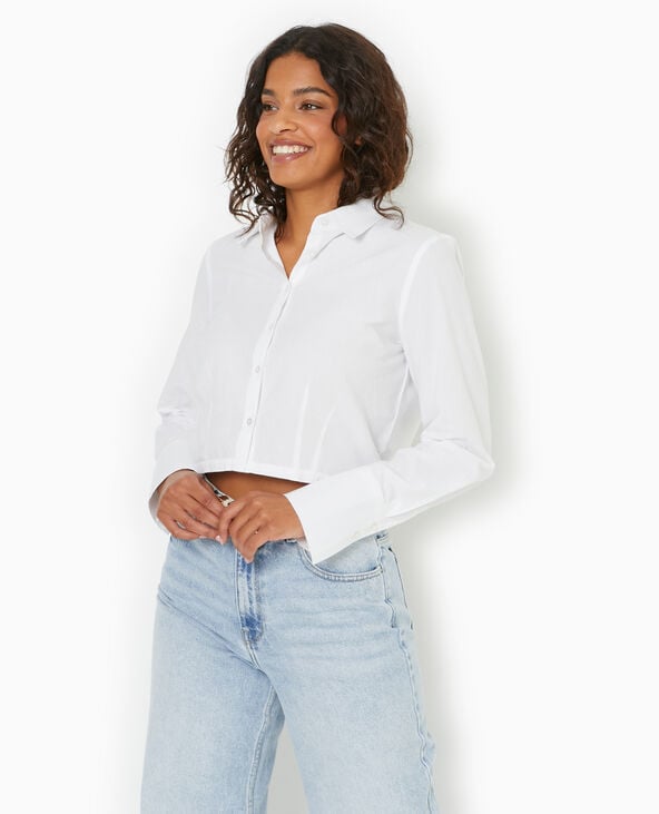 Pimkie Chemise Courte Et Resserrée - Blanc