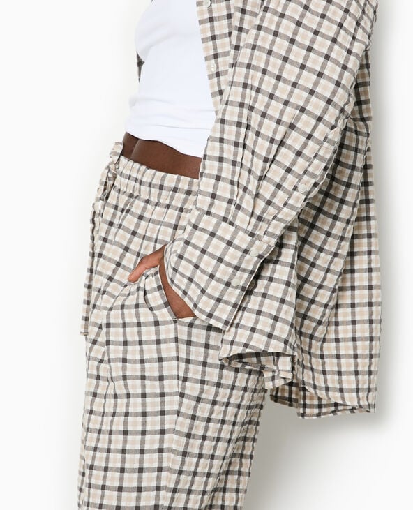 Pimkie Chemise Oversize à Carreaux - Blanc