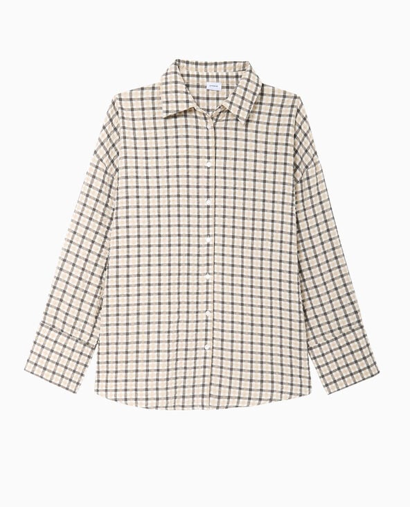 Pimkie Chemise Oversize à Carreaux - Blanc