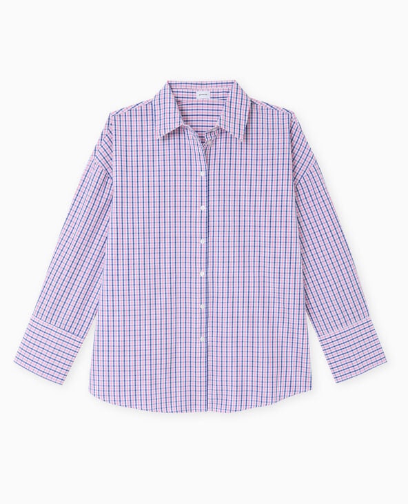Pimkie Chemise Oversize à Carreaux - Bleu Marine