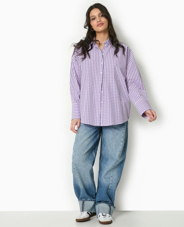 pimkie Chemise oversize à carreaux - Bleu marine
