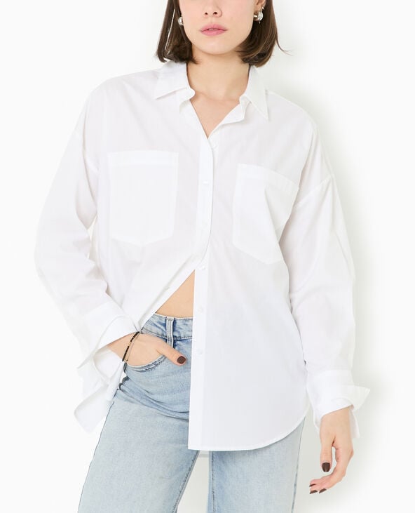 Pimkie Chemise Oversize Avec Poches - Blanc