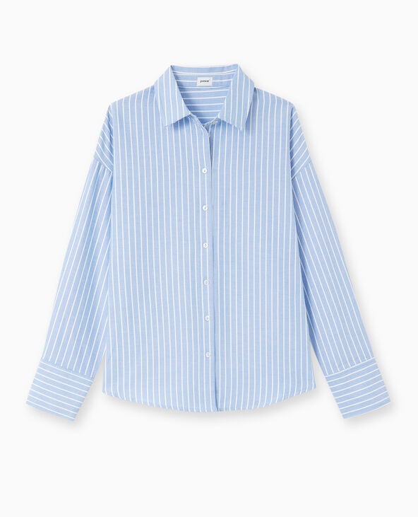 Pimkie Chemise Rayée Ample Et Droite - Bleu