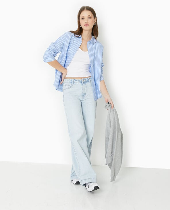 pimkie Chemise rayée ample et droite - Bleu