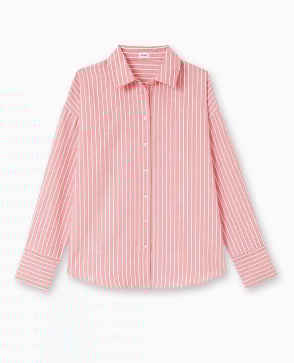 Pimkie Chemise Rayée Ample Et Droite - Rouge