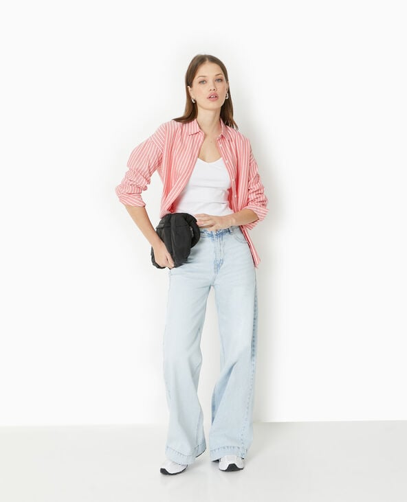 pimkie Chemise rayée ample et droite - Rouge