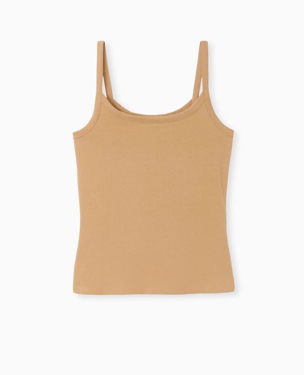 Pimkie Débardeur Bretelles Fines - Camel