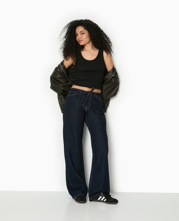 pimkie Débardeur court en maille côtelée - Noir