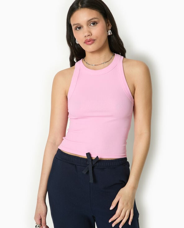 Pimkie Débardeur En Maille Côtelée - Rose