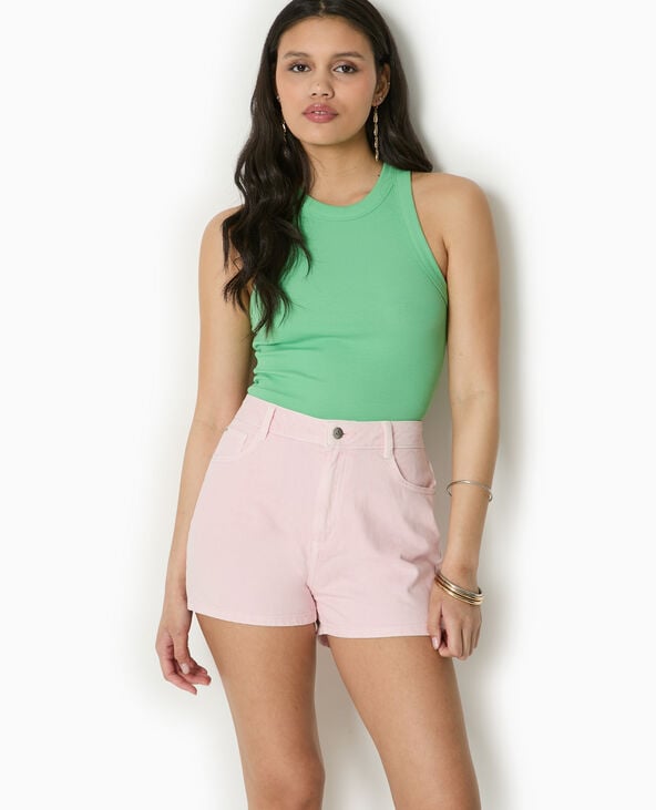 Pimkie Débardeur En Maille Côtelée - Vert Clair