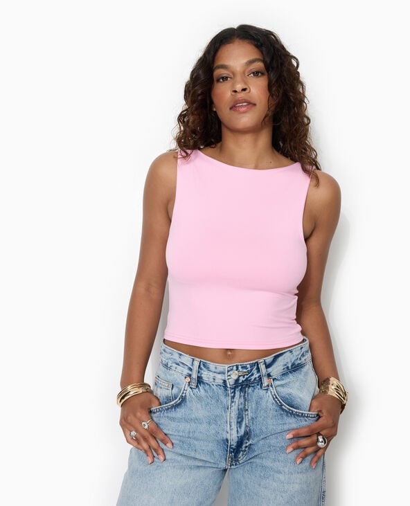 Pimkie Débardeur Encolure Bateau Dos Dégagé - Rose