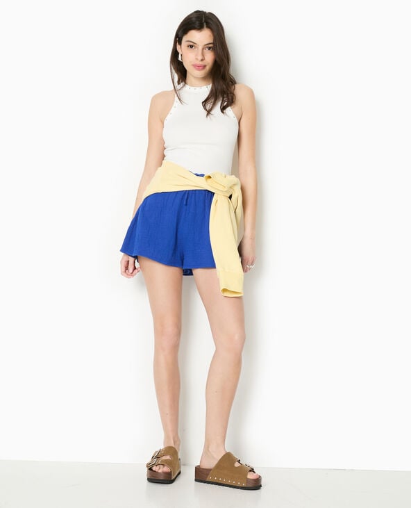 Pimkie Débardeur Maille Côtelée Avec Clous - Blanc