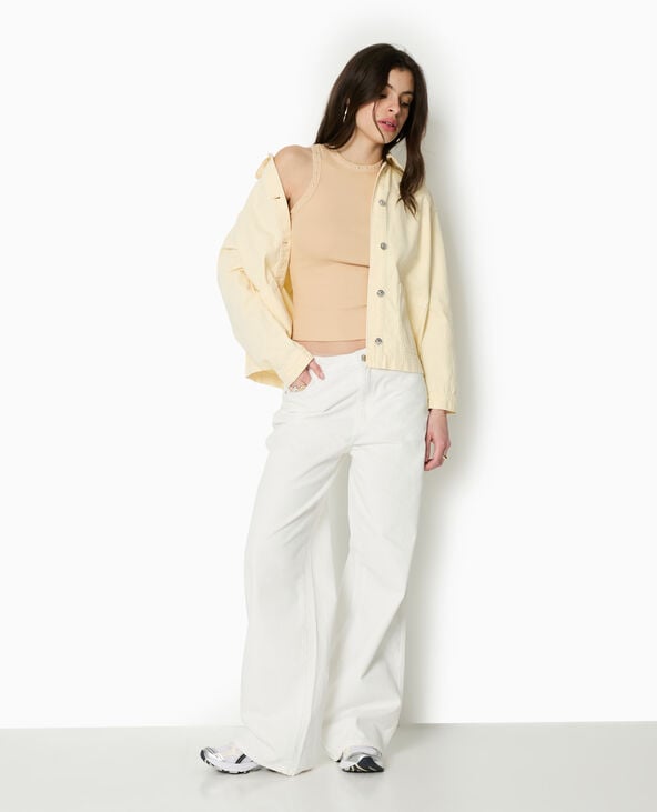 Pimkie Débardeur Maille Côtelée Avec Clous - Doré